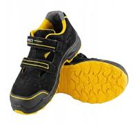 NEO TOOLS Sandales de sécurité S1 ESD, chaussures de travail avec embout composite e protection S1 FO SR, sandales de travail en cuir respirantes, fermeture , construction légère, Noir et
