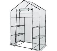 NEO TOOLS Serre 143x73x195 cm, film PVC, pliable, construction métallique revêtue par poudre ; montage simple, fermeture éclair, possibilité