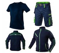 NEO TOOLS Short de travail court de qualité supérieure pour homme avec ceinture ou ensemble complet de vêtements de travail d'été - Tailles XS à 3XL - Design tendance avec renforts en Cordura - Poches