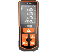 NEO TOOLS Télémètre laser, IP54, longueur du faisceau laser 635 nm, alimentation 2xAA accumulateurs NI-MH, ou 2 piles alcalines AA, mémoire des 30 dernières mesures, 2. m/in/ft (100 m)