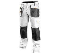 NEO TOOLS Topex Pantalon de Travail Professionnel de Sécurité - Vêtements de Travail pour Peintre - Taille S-XXL, Blanc, L