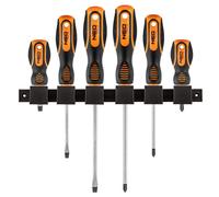 04-193 Set : tournevis Phillips, plat PH1, PH2, SL 5,5, SL 6,5 NEO TOOLS