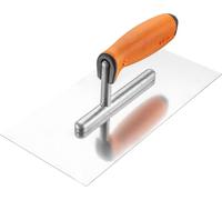 Neo Tools Truelle de lissage 128 x 270 mm, épaisseur de la lame 0,7 mm Acier inoxydable | Poignée ergonomique bi-matière vernie, lame en acier inoxydable