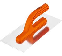 NEO TOOLS Truelle de lissage, dentée, 270 x 125 mm, denture : 4mm Truelle avec lame en acier inoxydable|manche ergonomique en plastique, lame en acier inoxydable