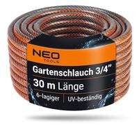 Neo Tools Tuyau d'arrosage professionnel 6 plis PVC renforcé 1/2" ou 3/4" pour eau potable