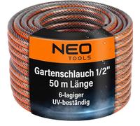 Neo Tools – Tuyau d'arrosage NEO, anti-torsion, 6 couches, 1/2" 50 m