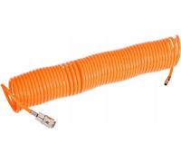 NEO TOOLS Tuyau spiralé 5 mm/15 m (pour compresseurs d'air comprimé jusqu'à 16 bar max., raccord rapide et embout enfichable, en PE résistant)