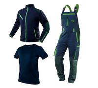 NEO TOOLS Veste de travail en polaire premium pour hommes, (taille S-3XL) 300 g/m² | ou ensemble avec pantalon de travail et t-shirt | Éléments réfléchissants, vêtements durables