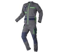 NEO TOOLS Veste de travail professionnelle, veste de protection de travail série HD, poches renforcées et multifonctionnelles, zones réfléchissantes, poche pour smartphone EN ISO 13688:2013 Noir/gris