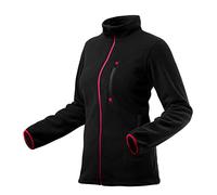 NEO TOOLS Veste polaire noire pour femme, taille S, fabriquée en tissu polaire de qualité supérieure 300 g/m², 100% polyester, 3 poches avec fermeture éclair, couleurs tendance