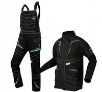 NEO TOOLS Vêtements de travail : ensemble de combinaison de travail avec pantalon et veste de travail, ensemble de vêtements de travail pour mécanicien, ensemble de vêtements de travail salopette