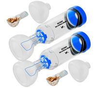 Neobay Lot de 2 masques d'inhalateur pour chat avec sucette de panique unique et indicateur de respiration sensible - Conçu pour les chats souffrant d'asthme et de problèmes respiratoires, comprend 2