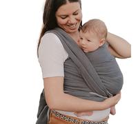 NéoBulle - Écharpe Sergé Brisé - Porte-Bébés Physiologique - Léger et Confortable, en Coton Bio - 100% Fabriqué en France - De 0 à 3-4 Ans - Anthracite, 4,60 m