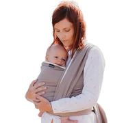 NéoBulle - Écharpe Sergé Brisé - Porte-Bébés Physiologique - Léger et Confortable, en Coton Bio - 100% Fabriqué en France - De 0 à 3-4 Ans - Gris Vintage - 3,60 m