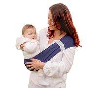 NéoBulle - HOP'LA - Porte-Bébé d'Appoint - Facile et Léger - Sans Réglage - 100% Coton Bio - Fabriqué en France - De 6 Mois à 3 Ans - Marine, S (34/36)