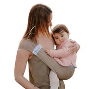 NéoBulle - HOP'LA - Porte-Bébé d'Appoint - Facile et Léger - Sans Réglage - 100% Coton Bio - Fabriqué en France - De 6 Mois à 3 Ans - Beige, XL (46/48)