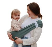 NéoBulle - HOP'LA - Porte-Bébé d'Appoint - Facile et Léger - Sans Réglage - 100% Coton Bio - Fabriqué en France - De 6 Mois à 3 Ans - Menthe, XL (46/48)