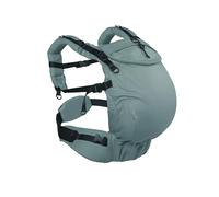 NéoBulle - Néo Plus V2 - Porte-Bébé Physiologique Compact, Respirant, Confortable et Évolutif - Large Ceinture Ventrale - 100% Coton Bio - Fabriqué en France - De 3 Mois à 3/4 Ans - Eucalyptus