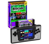 NEOCADE Console de Poche rétro pour Mega Drive avec écran LCD 3.5, 12 Cartouches multijeux MD et 18 Jeux NES intégrés