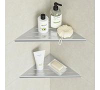 Neodrain Lot de 2 étagères d'angle en acier inoxydable pour salle de bain et cuisine 254 mm