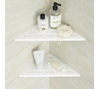 Neodrain Lot de 2 étagères de douche en acier inoxydable - Blanc - Pour salle de bain, cuisine