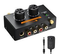 Neoeck Préampli Phono MM Gain Réglable 49 DB | Amplification MM - Gain 49 dB, gain/volume, RIAA, GND, RCA et 6,35 mm pour platine vinyle