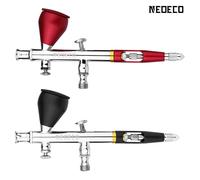 NEOECO NCT-SJ83 aérographe double Action 9cc 1/3 oz tasses de fluide retrait rapide capuchon de brosse à Air conception ensemble d'alimentation par gravité pour modèle gâteau Art NCT-SJ83-BS