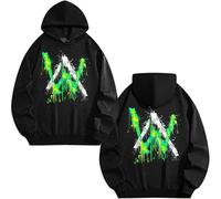 NEOEMLATY Alan Sweat à capuche en coton imprimé pour homme - Noir - Manches longues - Décontracté, Noir-style-4, S