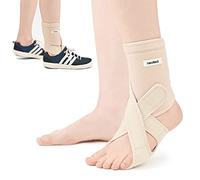 NEOFECT Attelle de pied asymétrique AFO beige pour la marche, l'orthèse de pied tombant avec chaussures, équipement de récupération des accidents vasculaires cérébraux, orthèse de pied pour dormir,