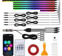 NeoFlow Dynamic RGB Interior Light Kit, Lampe LEDs Voiture Interieur, RGB Bande LED Voiture, Éclairage Intérieur, Contrôle APP, Lampe LED Accessoire Voitures, Accessoire Voitures Interieurs (B)