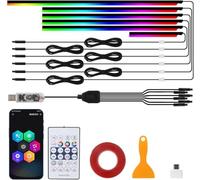 NeoFlow Dynamic RGB Interior Light Kit, Lampe LEDs Voiture Interieur, RGB Bande LED Voiture, Éclairage Intérieur, Contrôle APP, Lampe LED Accessoire Voitures, Accessoire Voitures Interieurs (A)