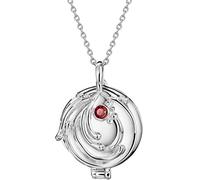 NEOGLORY Collier avec pendentif en argent sterling 925 avec journal de vampire Elena Verveine, accessoires dans une boîte cadeau, argent sterling, zircon