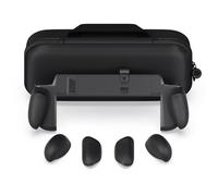 NeoGrip Bundle pour Nintendo Switch 2 SAVAGE RAVEN by Skull & Co. : Poignée ergonomique avec coque rigide, poignées interchangeables [pour toutes les tailles de mains] et étui de transport, Noir