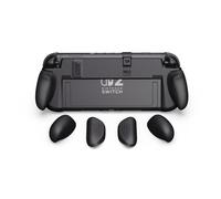NeoGrip pour Nintendo Switch 2 SAVAGE RAVEN by Skull & Co. : Poignée ergonomique avec coque rigide et poignées interchangeables [adaptées à toutes les tailles de mains], Noir
