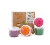 Neogrün Yuki 30956 Lot de 4 pots de pâte à modeler 120 g Vert/orange/rose/violet