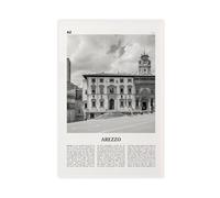 NEOHI Arezzo Toile murale décorative esthétique avec carte de la ville d'Italie, paysage de voyage, chambre à coucher, bureau, 50 x 75 cm