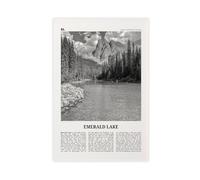 NEOHI Emerald Lake - Impression sur toile représentant le territoire du Yukon, le territoire du Yukon, paysage de voyage - Décoration murale pour maison, bar, restaurant, garage, café - 60 x 90 cm