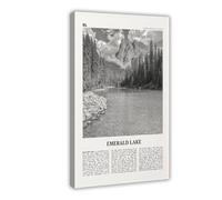NEOHI Emerald Lake - Impression sur toile représentant le territoire du Yukon, le territoire du Yukon, paysage de voyage - Décoration murale pour maison, bar, restaurant, garage, café - 60 x 90 cm