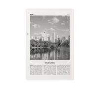 NEOHI Goiânia Impression sur toile de paysage urbain en noir et blanc, Brésil, Brésil, Amérique du Sud, paysage urbain, voyage, décoration murale moderne 40 x 60 cm
