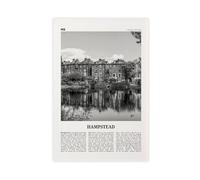 NEOHI Hampstead - Impression sur toile avec logo de Londres, carte de Londres, Angleterre rétro - Décoration murale pour maison, bar, restaurant, garage, café - 50 x 75 cm