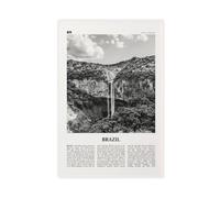 NEOHI Impression sur toile de paysage du Brésil, Brésil, Brasilia, carte de la ville de São Paulo, paysage de voyage, décoration murale moderne pour salon, chambre à coucher (40 x 60 cm)