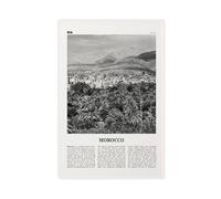 NEOHI Impression sur toile de paysage rétro de Casablanca, Casablanca, Sahara, Paysage de l'Afrique, noir et blanc, 50 x 75 cm