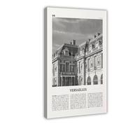NEOHI Impression sur toile de Versailles - Impression sur toile paysage urbain en Île-de-France - Décoration murale esthétique pour chambre à coucher, bureau - 50 x 75 cm