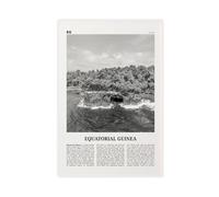 NEOHI Impression sur toile représentant la Guinée équatoriale, paysage de ville, voyage et paysage de Guinée équatoriale, décoration murale moderne pour salon, chambre à coucher (60 x 90 cm)