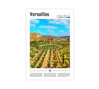 NEOHI Impression sur toile représentant le paysage urbain français de Versailles - Décoration murale pour maison, bar, restaurant, garage, café - 50 x 75 cm