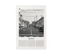 NEOHI Iquitos Impression sur toile paysage urbain du Pérou Noir et blanc 40 x 60 cm