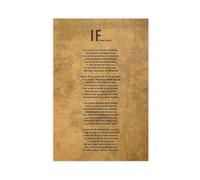 NEOHI Kipling Poem If Rudyard Kipling Poster sur toile moderne pour décoration murale d'intérieur ou de bureau 60 x 90 cm