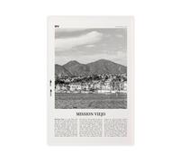 NEOHI Mission Viejo - Impression sur toile de paysage rétro de la Californie et des États-Unis, noir et blanc, paysage de la Californie - 40 x 60 cm