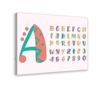 NEOHI Toile murale éducative avec lettres de l'alphabet pour chambre d'enfant - 30 x 45 cm