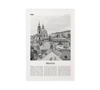 NEOHI Toile murale rétro avec logo du centre-ville de Prague, Prague, République tchèque, Prague, République tchèque, voyage, paysage, 30 x 45 cm